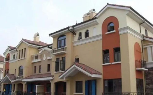 在農(nóng)村小別墅用真石漆裝修外墻，效果圖美絕了